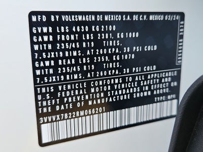 2024 Volkswagen Taos 1.5T SE