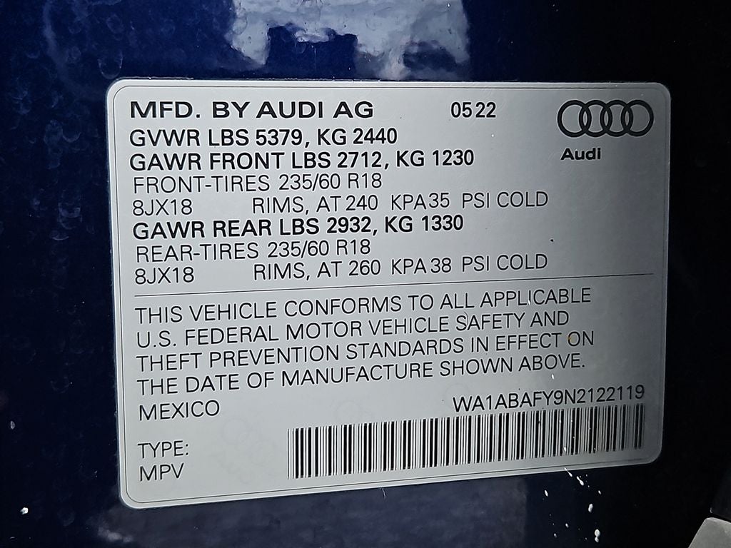 2022 Audi Q5 40 Premium quattro