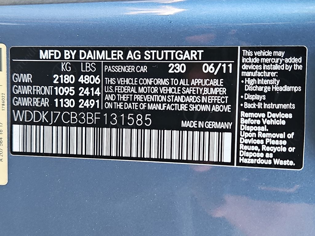 2011 Mercedes-Benz E-Class E 550