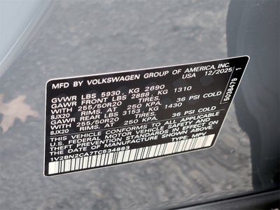 2026 Volkswagen Atlas 2.0T SEL