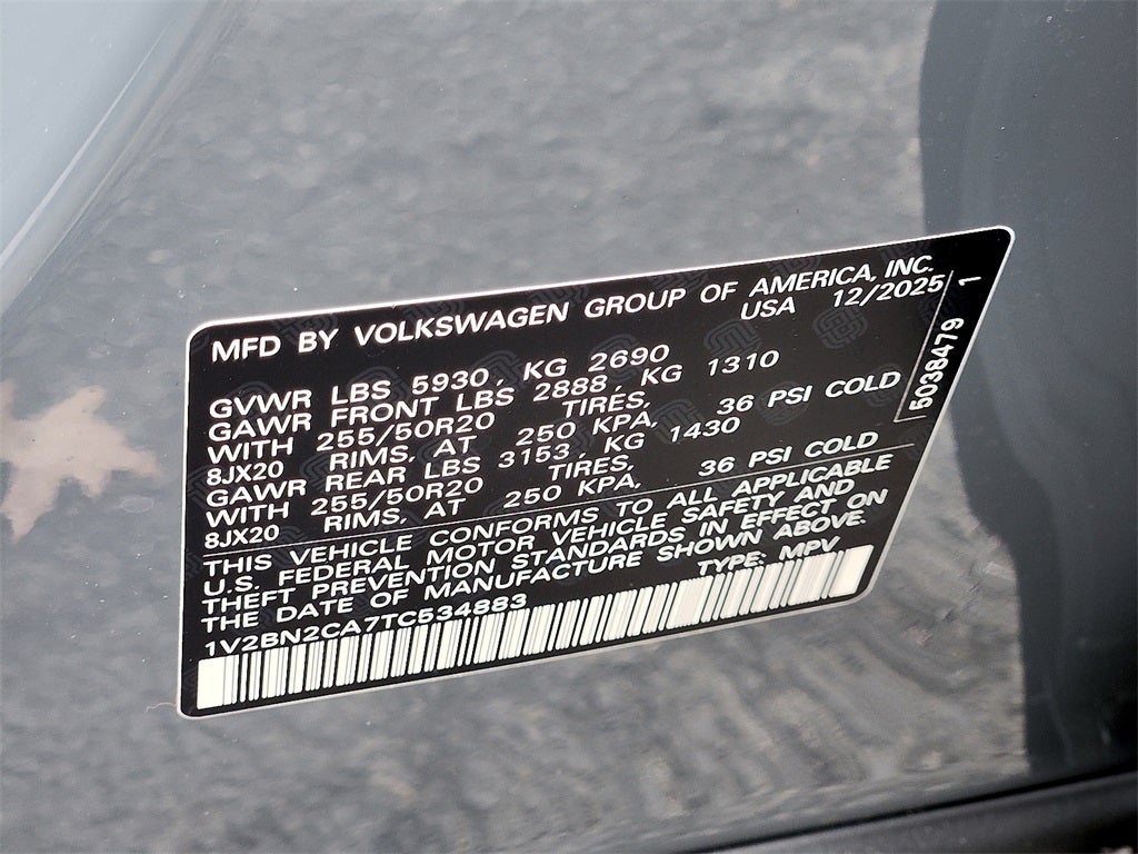 2026 Volkswagen Atlas 2.0T SEL