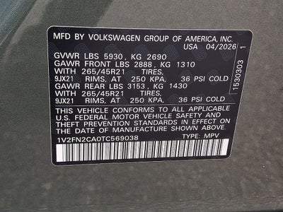 2026 Volkswagen Atlas 2.0T SEL Premium R-Line