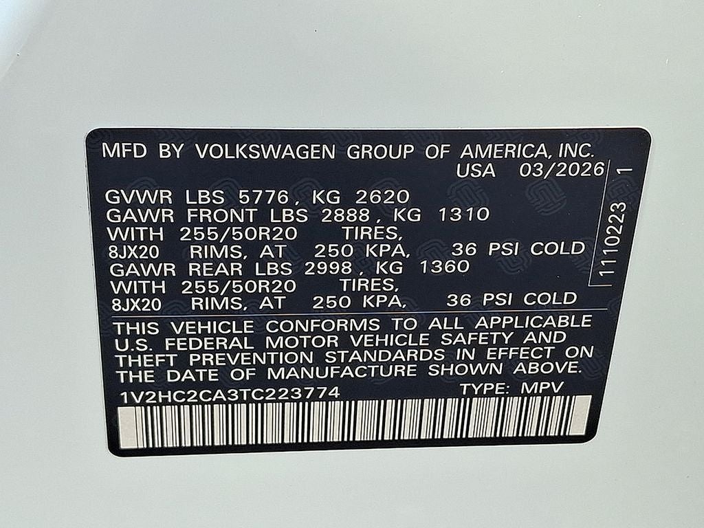 2026 Volkswagen Atlas Cross Sport 2.0T SE w/Technology