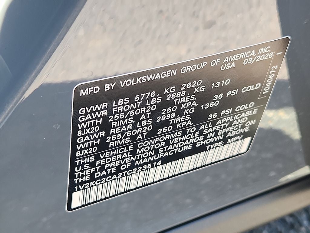 2026 Volkswagen Atlas Cross Sport 2.0T SE w/Technology