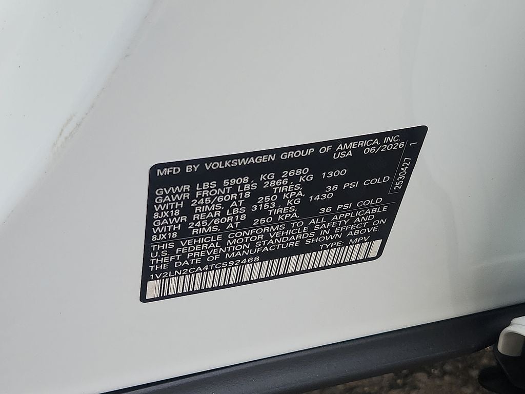 2026 Volkswagen Atlas 2.0T SE