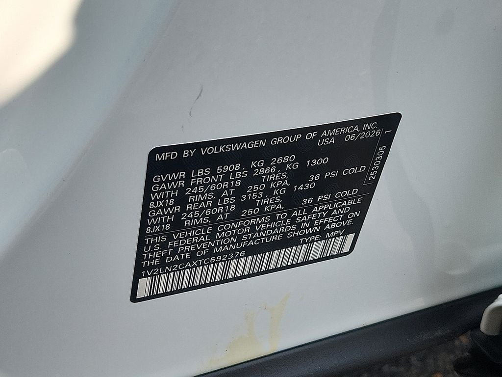 2026 Volkswagen Atlas 2.0T SE