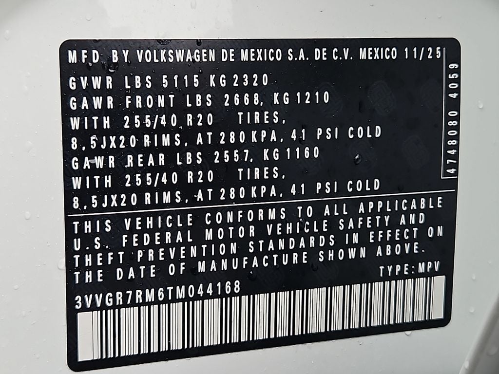 2026 Volkswagen Tiguan 2.0T SE R-Line Black