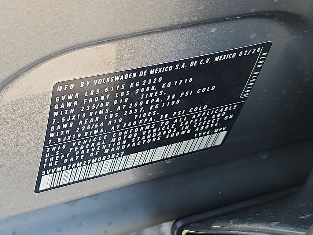 2026 Volkswagen Tiguan 2.0T SE