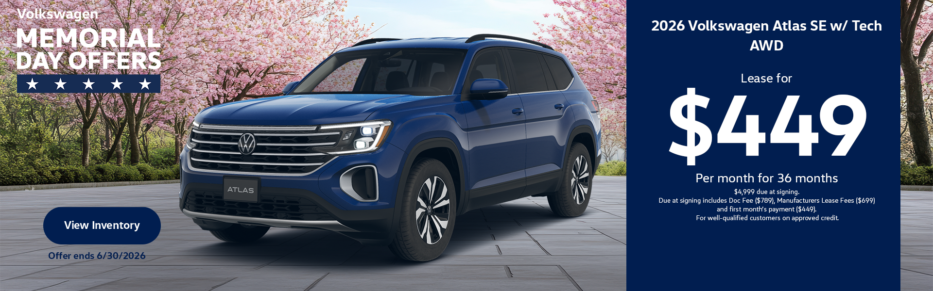 Toms River Atlas VW Dealer near Shrewsbury Memorial Day